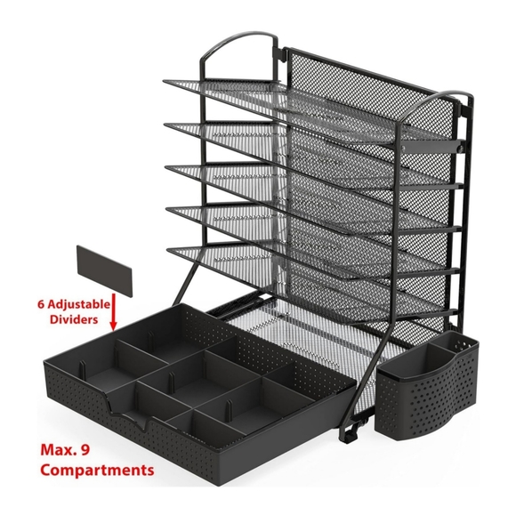 6 Tier Document Tray With Drawers - Picture 3 of 16